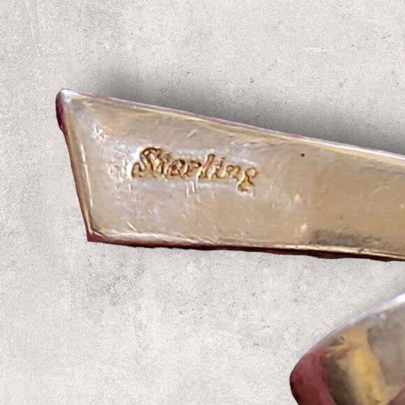 Sterling Silver Spiral Pendant Lapis & Opal Inlay Southwestern Style Signed Blue - Picture 3 of 5